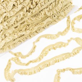 Elastic cotton lace light yellow