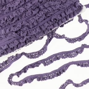 Elastic cotton lace lavender