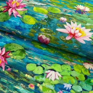 Decoration fabric premium Impressive water lilly digital print
