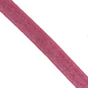 Bias binding elastic glitter 20 mm fuchsia