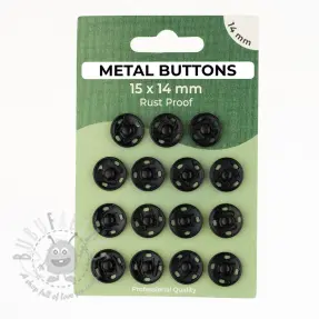 Snap fasteners METAL 14 mm black