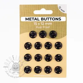 Snap fasteners METAL 12 mm black