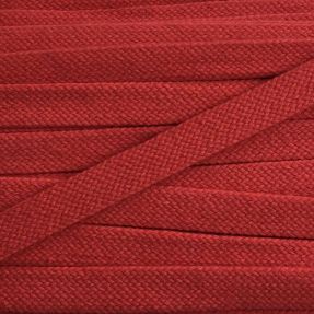 Cotton cord flat 15 mm red