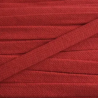 Cotton cord flat 15 mm red