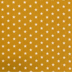 Cotton fabric Petit stars ochre
