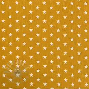 Cotton fabric Petit stars ochre