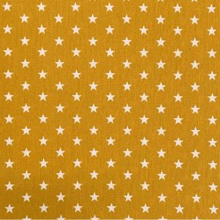 Cotton fabric Petit stars ochre