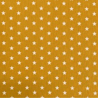 Cotton fabric Petit stars ochre