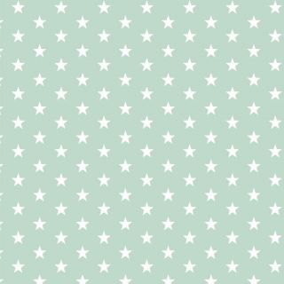 Cotton fabric Petit stars mint