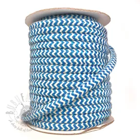 Twisted cord ZIG ZAG aqua
