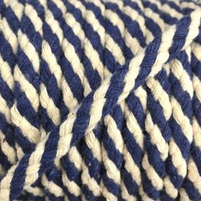 Cotton cord 5 mm blue ecru
