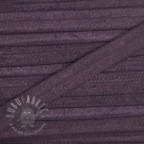 Bias binding elastic 15 mm plum