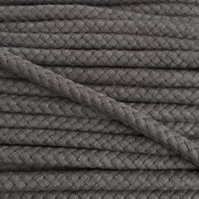 Cotton cord 8 mm dark grey