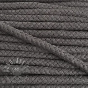 Cotton cord 8 mm dark grey
