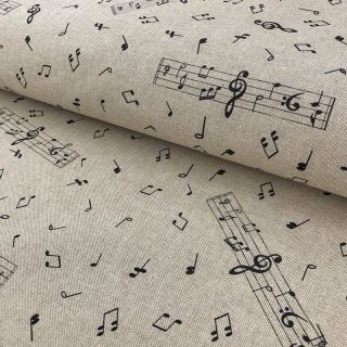Decoration fabric Linenlook Musically