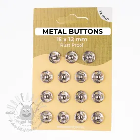 Snap fasteners METAL 12 mm silver