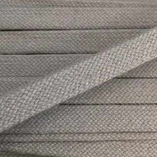 Cotton cord flat 15 mm light grey