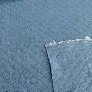 Stepped sweat fabric blue