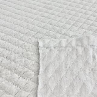 Stepped sweat fabric white