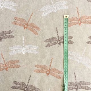 Decoration fabric Linenlook Iconic dragonfly