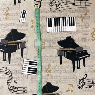 Decoration fabric Linenlook Instrumental duet