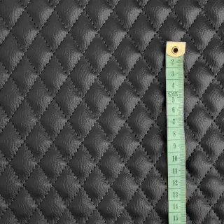 Faux leather MATELASSE noir