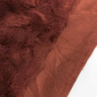 Faux fur rouge