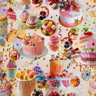 Decoration fabric Cake sprinkle party digital print