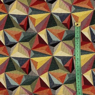 Decoration fabric GOBELIN PREMIUM Colourful triangles