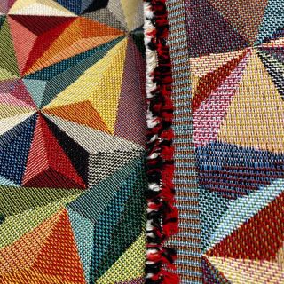 Decoration fabric GOBELIN Colourful triangles