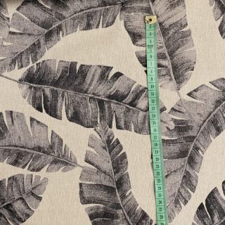 Decoration fabric Linenlook premium Safari leaves