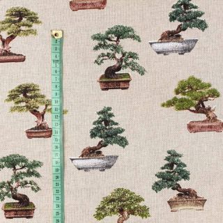 Decoration fabric Linenlook premium Bonsai