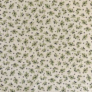 Decoration fabric Linenlook premium Black Olive