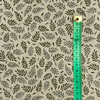 Decoration fabric Linenlook premium Leaf Scandi