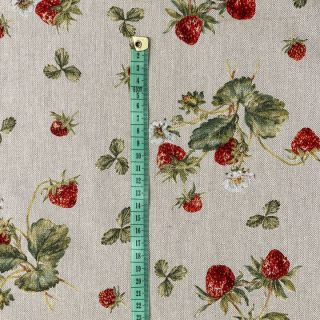 Decoration fabric Linenlook Wild strawberries