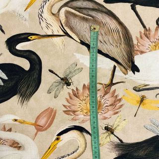 Decoration fabric Herons camel digital print