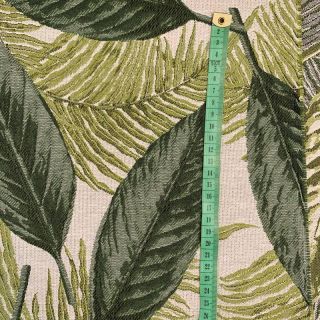 Decoration fabric jacquard Botanical leaves
