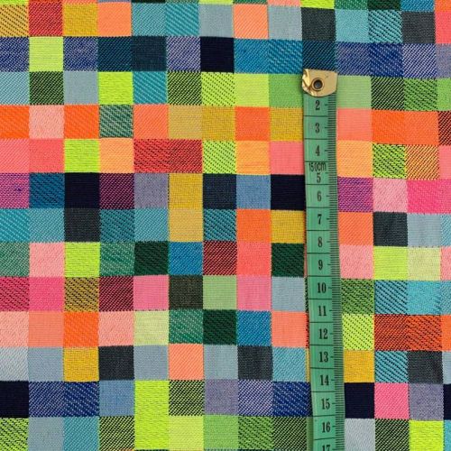 Decoration fabric jacquard Pixels