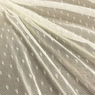 Tulle netting DOT ecru