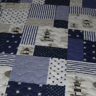 Cotton fabric Stars navy