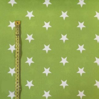 Cotton fabric Stars white/navy