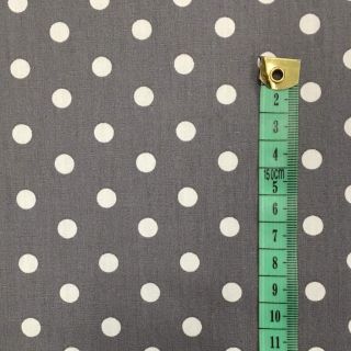 Cotton fabric  Dots white/navy