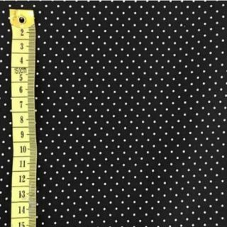 Cotton fabric Petit dots white/navy