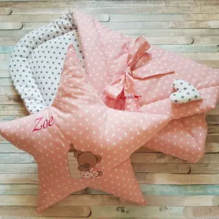 Cotton fabric Petit stars mint