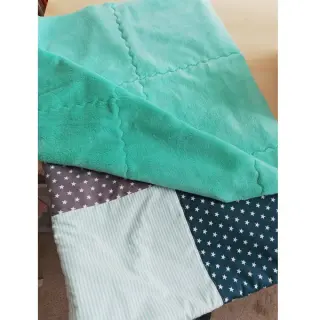 Cotton fabric Petit stars petrol