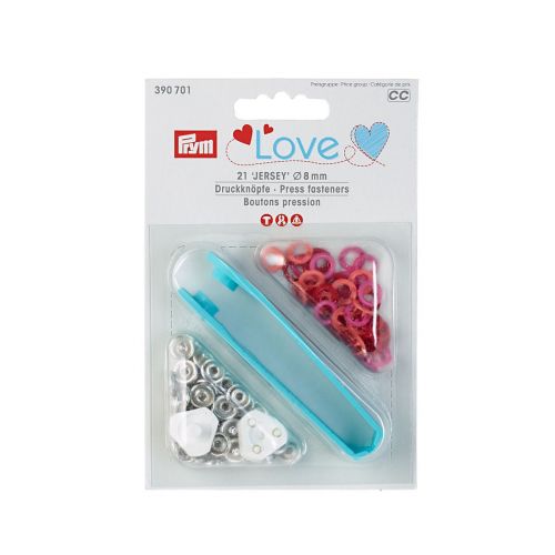 Snap fasteners JERSEY Prym Love 8mm red