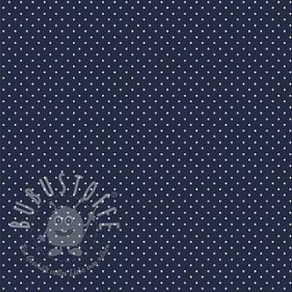 Cotton fabric Petit dots navy