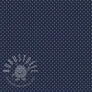 Cotton fabric Petit dots navy