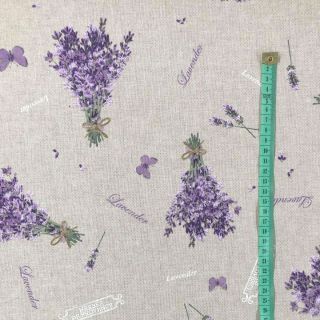 Decoration fabric Linenlook Lavender