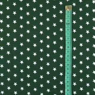 Cotton fabric Petit stars dark green